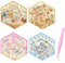 Yeomju DIY 3D Hausaufkleber Set Kreatives Stickerset Für Miniaturhäuser 4 Dekorative Szenerie Aufkleber Für DIY Projekte Und Bastelarbeiten