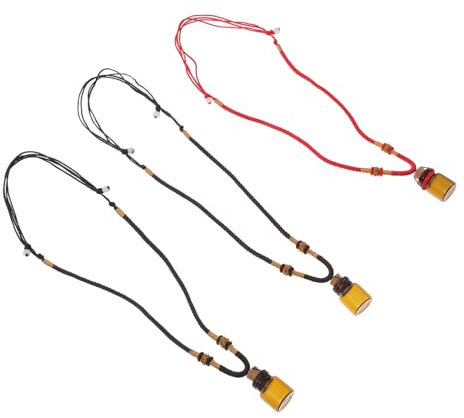 DEARMAMY 3St Halskette mit ätherischen Ölflaschen Duftflakon Anhänger Halskette mit ätherischen Ölen Aromazerstäuber Aromatherapie Schmuck Parfüm Flasche Anhänger Aromaflaschenanhänger Glas
