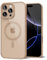 oakxco for iPhone 16 Pro Max Case Clear Magnetic Compatible with Magsafe, Thin Slim Transparent Non Yellowing, Hybird Silicone Bumper & Hard Plastic Protective Cover for Women, Desert Titanium Brown
