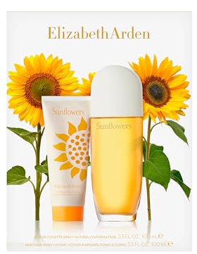 Elizabeth Arden Sunflowers Original Eau de Toilette, Geschenkset, 100ml und Körpercreme, 100ml, Geschenkbox für Damen