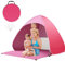 dellyy Tenda da Spiaggia, Tenda da Spiaggia Protezione UV può Ospitare 2-3 Persone, UPF 50+, Tenda da Spiaggia Pop Up per Spiagge, Giardini, Parchi 165 * 150 * 110cm (Rosa)