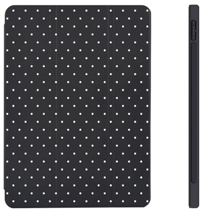 Fycyko Hülle für iPad 11. Generation(A16)/10. Generation (2025/2022), iPad 10.9 Zoll Hülle mit Bleistifthalter, Trifold Ständer mit Kratz,Cute Polka-Dot Muster Schutzhülle für 10./11.-Schwarz