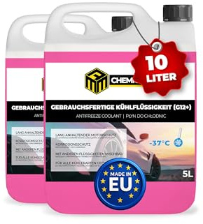 MRM Chemicals G12+ Ready-Mix 2 x 5 L Kühlmittel & Kühlerfrostschutz – Longlife Kühlflüssigkeit für Auto, Motorrad & Nutzfahrzeuge | Schutz vor Überhitzung, Frost & Korrosion