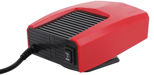 Fockety Akkubetriebene Heizung, tragbare, leise Heizung für kleine Räume mit Licht, USB-Anschluss und Thermostat, wiederaufladbarer Autofenster-Entfroster für Autos, Büro