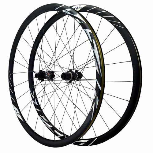 Rennrad Laufradsatz 700C Steckachse Vorder- Und Hinterräder 15/12 * 100 12 * 142mm, 30mm Doppelwandige Fahrradfelgen, 7/8/9/10/11/12-Gang-Kassette, Center Lock-Scheibenbremse
