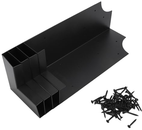 4 Stück Eckverbinder für Hochbeete, 30 cm (12 Zoll), rostbeständiger Kohlenstoffstahl, inklusive Schrauben, für Gemüse- und Blumenbeete