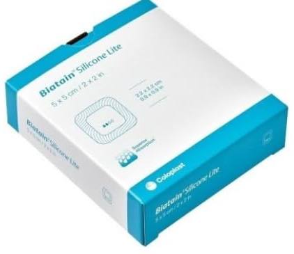 Biatain Silicone Lite 5x5cm Wound dressings |Box of 5 dressings|