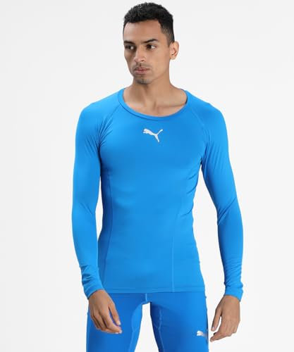PUMA Herren Liga Baselayer Tee Ls Shirt, Electric Blue Lemonade, XXL EU