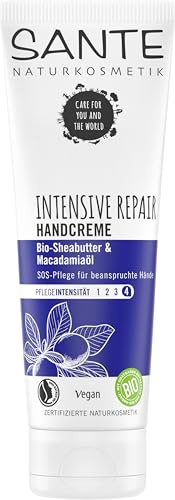SANTE Naturkosmetik Intensive Repair Handcreme - 75 ml - nährende Handpflege für trockene, gestresste Hände - mit Bio-Sheabutter - vegan & dermatologisch getestet