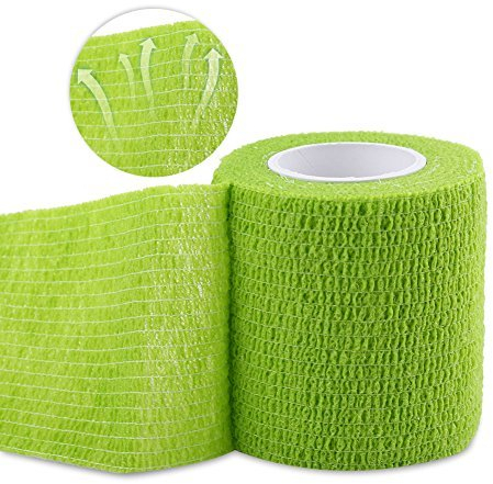 Lot de 5 rouleaux de bandage adhésif étanche pour entorses et gonflements de la cheville Vert