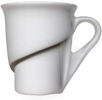 Delissea Expresso - Coffret Premium de 4 Tasses en Porcelaine Extra Blanche