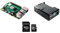 sb components Raspberry Pi 4 - Kit base per Raspberry Pi 4, modello B, custodia protettiva e scheda MicroSD da 32 GB nero Custodia nera. 4GB RAM