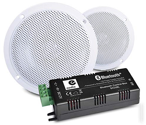 E-Audio B426BL Kitchen and Bathroom Ceiling Speakers Wireless Bluetooth Amplifier Home Install