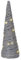 URBNLIVING LED Light Up Christmas Tree Cones, Pyramid Shaped Xmas Cone Trees with Fairy Lights, Window Display Home Decor (Silver with Glitter, 40cm)