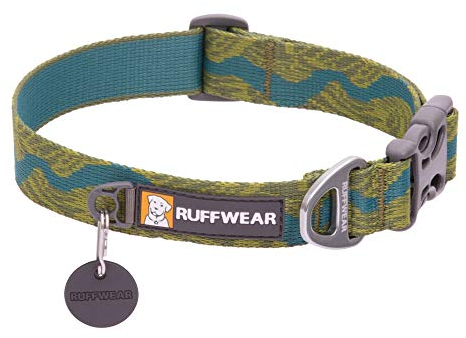 RUFFWEAR Flat Out Collar, Klassisches Hundehalsband für Kleine Hunderassen, Einstellbare Passform, Größe S (28-36 cm), New River
