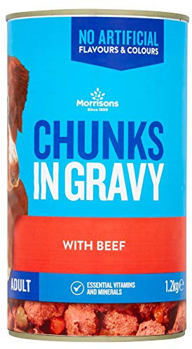 Morrisons Chunks in Gravy with Beef Dog Food 1.2 kg x 12