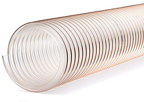 VACUFLEX PU 400 C ECO Tuyau d'aspiration en polyuréthane avec épaisseur de paroi de 0,4 mm – Longueur 5 m – ID70 mm – Résistant aux microbes et à l'hydrolyse