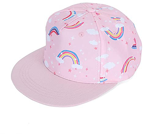 MASOCIO Cap Kinder Mädchen Baseball Kappe Kleinkind Trucker Caps 3 Snapback Basecap Cappy Sommer Sonnenkappe Sonnencap Hut Alter 2-4 Jahre Rosa