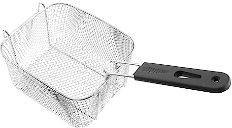 Cabilock Panier à Frites Pour Frite Panier à Friteuse En Acier Inoxydable Avec PoignéE Longue - Outil De Cuisson Et PréSentation Alimentaire - IdéAl Pour Frites, Crevettes, Rondelles D'Oignon