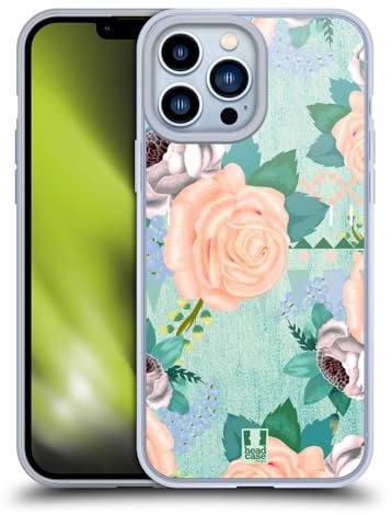 Head Case Designs Rosa Tenue Boccioli Estivi Custodia in Gel [Protezione di Grado Militare] Compatibile con Apple iPhone 13 PRO Max E Compatibile con MagSafe