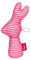 SIGIKID Greifling Hase, RedStars Babyspielzeug mit Rassel: greifen, entdecken, spielen, für Babys ab Geburt, Art.-Nr. 42892, pink 15 cm