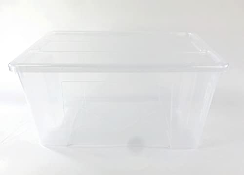 Samla Aufbewahrungsbox 45 Liter Inhalt MIT Deckel - stapelbare, transparente Box BxTxH: 57x39x28 cm
