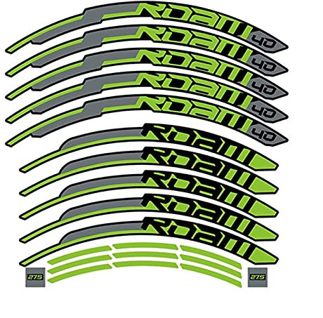 BUSEB Fahrradradaufkleber Mountainbike R.O.A.M 40 Rad Set Aufkleber MTB -Fahrradabziehbilder 27,5 Zoll und 29 -Zoll -Felgenaufkleber (Color : 29er Green)