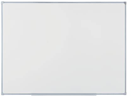 BoardsPlus Economy Magnetisches Whiteboard, 88 x 58 cm mit lackierter, trocken abwischbarer Stahloberfläche und Rahmen aus grauer Tech-Legierung