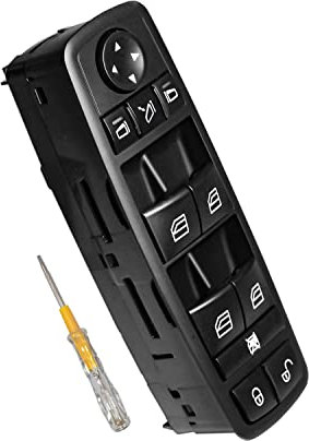 Beneges Elektrischer Fensterschalter Schalter A1698206710 für Mercedes-Benz B-Klasse W245 W169 A-Klasse, Electric Power Master Fensterschalter