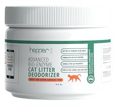 Hepper Fortschrittliches Bio-Enzym-Katzenstreu-Deodorierpulver – Katzentoiletten-Deodorierer und Geruchsneutralisierer – nimmt den Geruch von Urin weg – sichere Katzenutensilien für Zuhause, Teppiche,