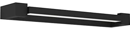 EGLO LED Wandleuchte Gemiliana, Wandlampe aus schwarzem Metall und weißem Kunststoff, Bad Spiegellampe, Badezimmer und Flur Lampe, neutralweiß, IP44