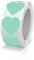 Aufkleber Herz Hellgrün Selbstklebende Herzform Etiketten Rolle 25mm klein Farbkodierung Heart Sticker liebe für Hochzeiten Scrapbooking Geschenke dekoration 500 Stück