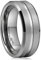 King Will Classico argento/nero/oro/blu/marrone/oro rosa scanalato 8 mm di alta lucida/finitura opaca anello in tungsteno da uomo confortevole, V 1/2(64.64mm), Tungsteno, Nessuna pietra preziosa