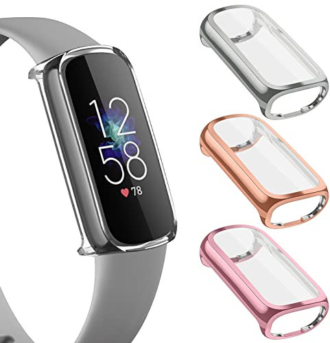 Wanme Displayschutzfolie kompatibel mit Fitbit Luxe, HD Clear TPU Rundum-Abdeckung, Schutzhülle, kratzfeste Anti-Kollisions-Displayschutzfolie, kompatibel mit Fitbit Luxe (Pack E1)
