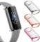 Wanme Displayschutzfolie kompatibel mit Fitbit Luxe, HD Clear TPU Rundum-Abdeckung, Schutzhülle, kratzfeste Anti-Kollisions-Displayschutzfolie, kompatibel mit Fitbit Luxe (Pack E1)