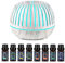 Diffusor für ätherische Öle 500ml, Aroma-Diffusor-Luftbefeuchter mit 8 reinen ätherischen Ölen, 7 LED-Farben und 4 Zeitschaltuhren, Aromatherapie-Diffusor für das Haus