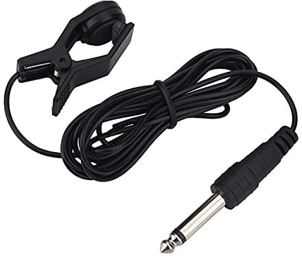 Clip on Portable Pickup Contact Microphone Vocal Pick Up Audio Transducer for Tuner Instruments