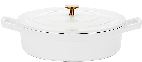 LA PORCELANA BLANCA – Cacerola baja ø28 cm con tapa Ribolle