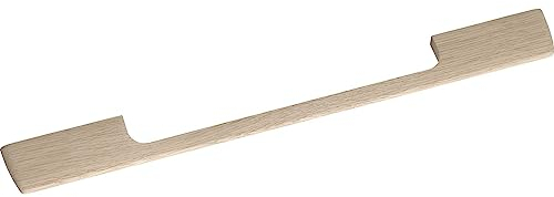 ALLES IM GRIFF Holzgriff Theta LA 320mm - Möbelgriff aus Holz - Schrankgriff Breite 400mm, Eiche roh