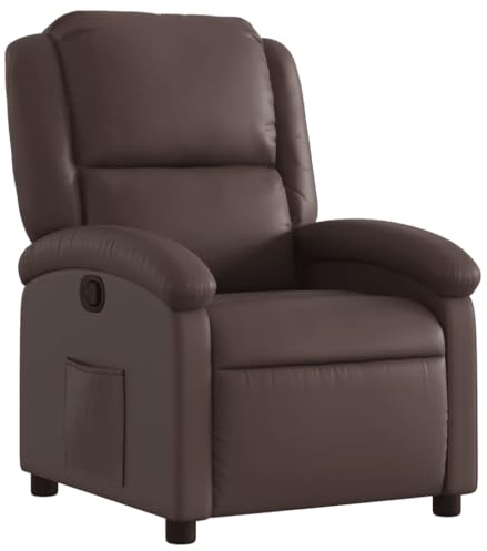 vidaXL Relaxsessel, Sessel mit Liegefunktion, Fernsehsessel Verstellbare Rückenlehne, Liegesessel Ruhesessel Polstersessel, Braun Kunstleder