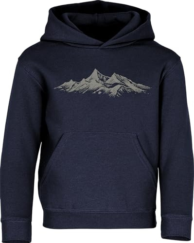 Baddery Kinder Kletter Hoodie - „Alpengipfel“ | Outdoor Wandern Kapuzenpullover für Jungen & Mädchen