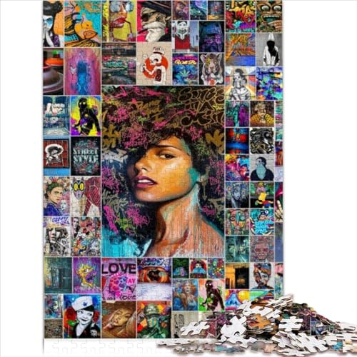 Graffiti-Kunst-Puzzle für Erwachsene, 1000-teiliges Puzzle, Erwachsene, 1000 Teile (26 x 38 cm)
