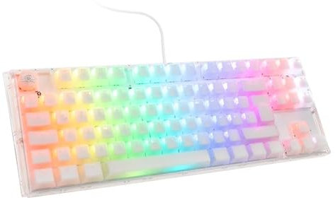 Ducky One 3 Aura White TKL Gaming Tastatur, RGB LED - MX-Silent-Red