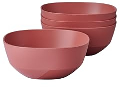 Mepal – Servierschale 4 Stück Silueta – Spülmaschinen- und mikrowellenfest – Salatschüssel – Tapas Teller – Geschirr – 750 ml – Vivid mauve