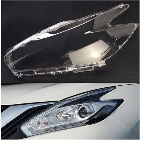 Auto Scheinwerfer Abdeckung für Nissan Murano 2015-2019, Auto Scheinwerferglasabdeckung Frontscheinwerfer Linsenabdeckung Auto Lichtscheibe Scheinwerferabdeckung,A/Left