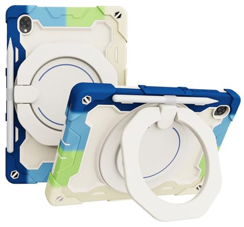 Funda compatible con tablet Lenovo Tab K10, armadura 3 en 1, resistente a los golpes, soporte protector de rotundidad con correa para el hombro [sin protector de pantalla y bolígrafo] - D