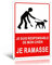 TAKULA 30 * 20CM Panneau Chien Crotte,je Suis Responsable de Mon Chien - Déjection Canine, Panneau pour Ramasser les Crottes de Chien