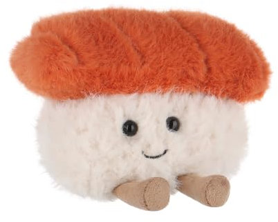 Apricot Lamb Lachs Sushi Lebensmittel Essen Plüschtiere für Kinder, weiche niedliche Kuscheltier für Baby Mädchen und Jungen, Flauschige Sushi Mehrfarbig 8 cm