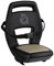 Qibbel Q344 Rücksitz 6+ Junior mit Fußstützen und Schutzplatten Khaki Schwarz