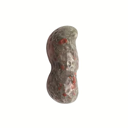 Adornos de maní de cristal, piezas de tallado de jade, decoración del hogar, regalos de manualidades, maní de jade, piedras de sangre africana